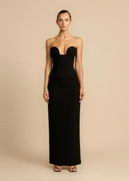 Arcina Ori Frida Bustier and Sloan Skirt Set Black for rent on The Volte - image 1