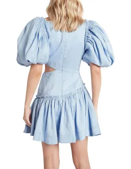 Aje Chateau Cut Out Mini Dress Sky Blue Size 10 for rent on The Volte - image 3