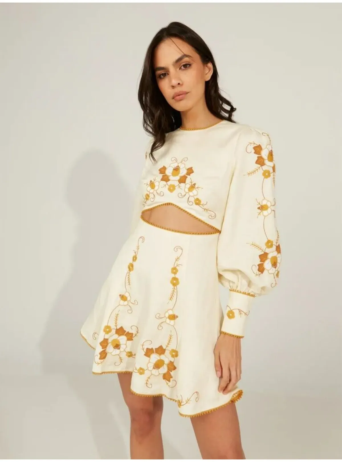 Alice McCall Lera Mini Dress Vanilla Bean Size AU 10 - Image 3