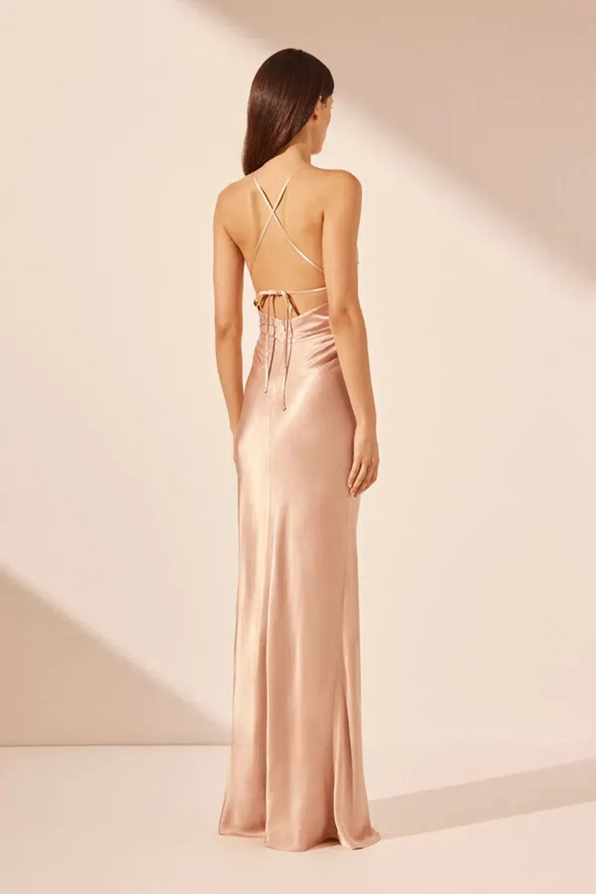 Shona Joy La Lune Lace Back Maxi Dress Desert Rose size 12 - Image 2