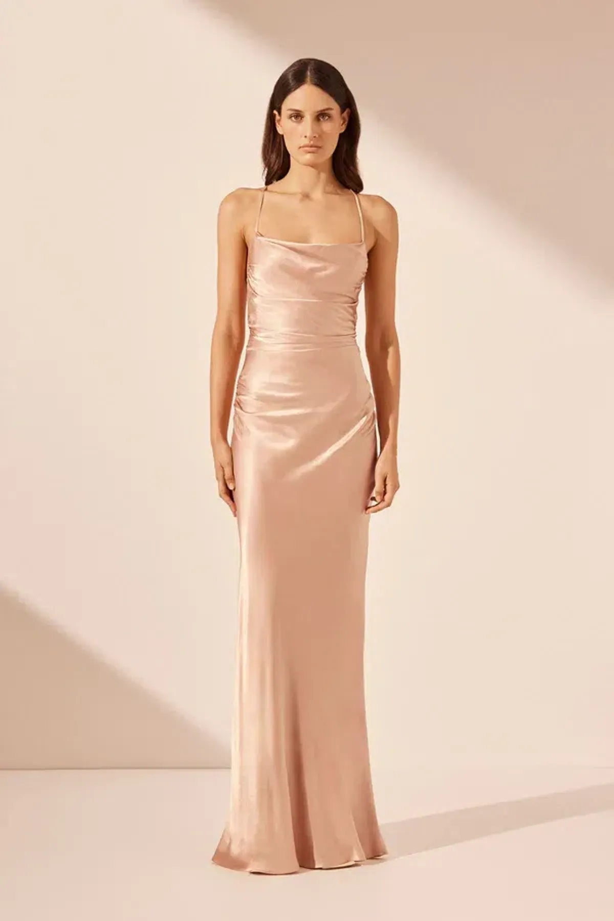 Shona Joy La Lune Lace Back Maxi Dress Desert Rose size 12 - Image 1
