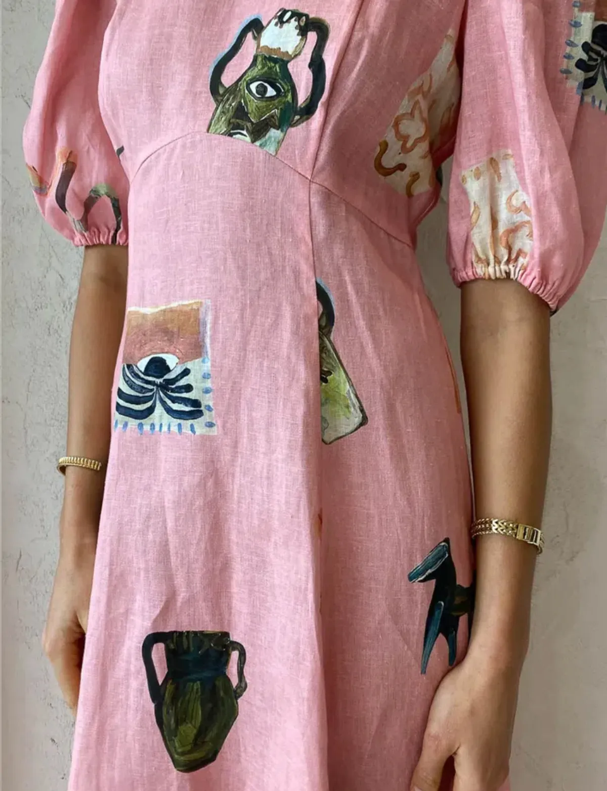 Alemais Cleo Midi Dress Pink Size 8 - Image 3