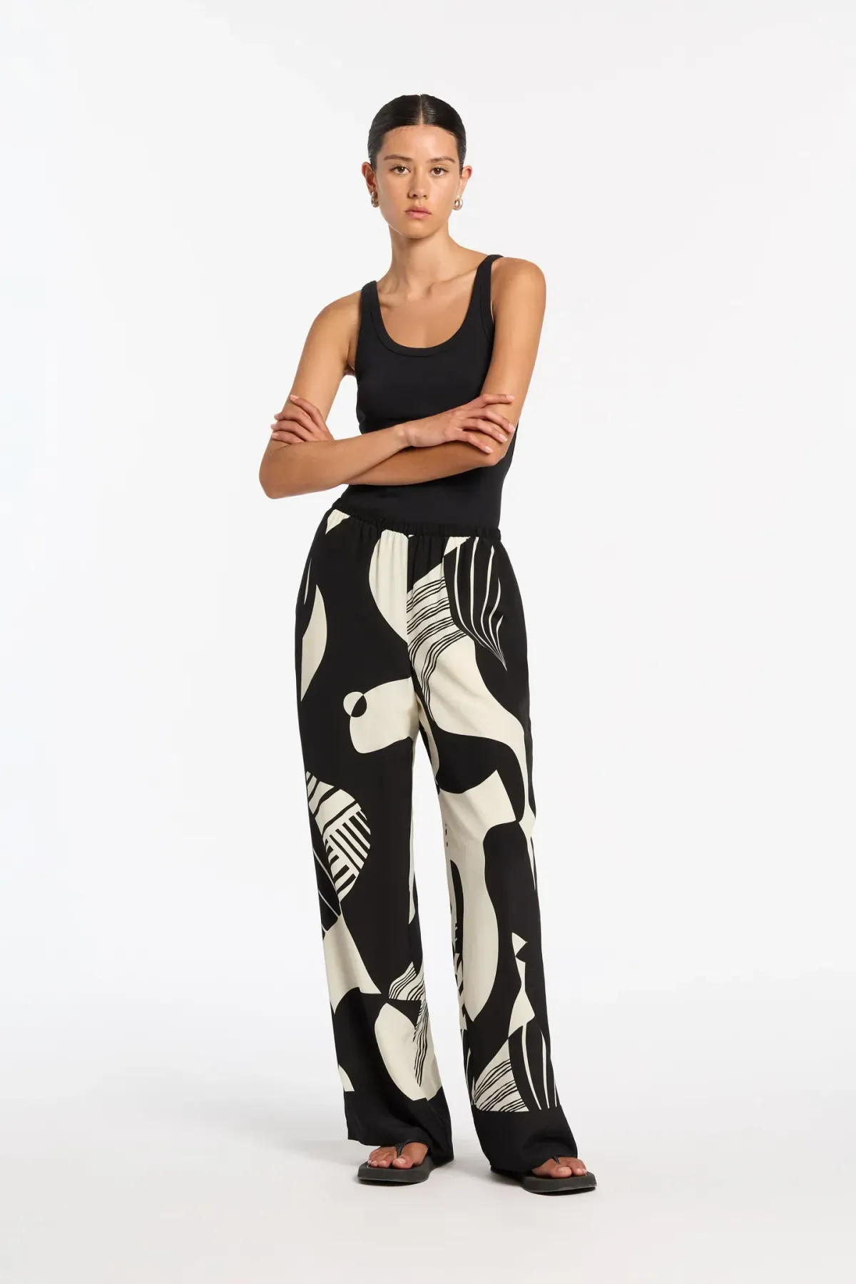 Sir the Label Realisme Pant in Papier Print Size AU 8 - Image 1