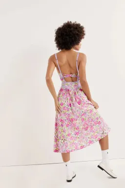 For Love And Lemons Martina Midi Dress Floral Size 8 for rent on The Volte - image 3