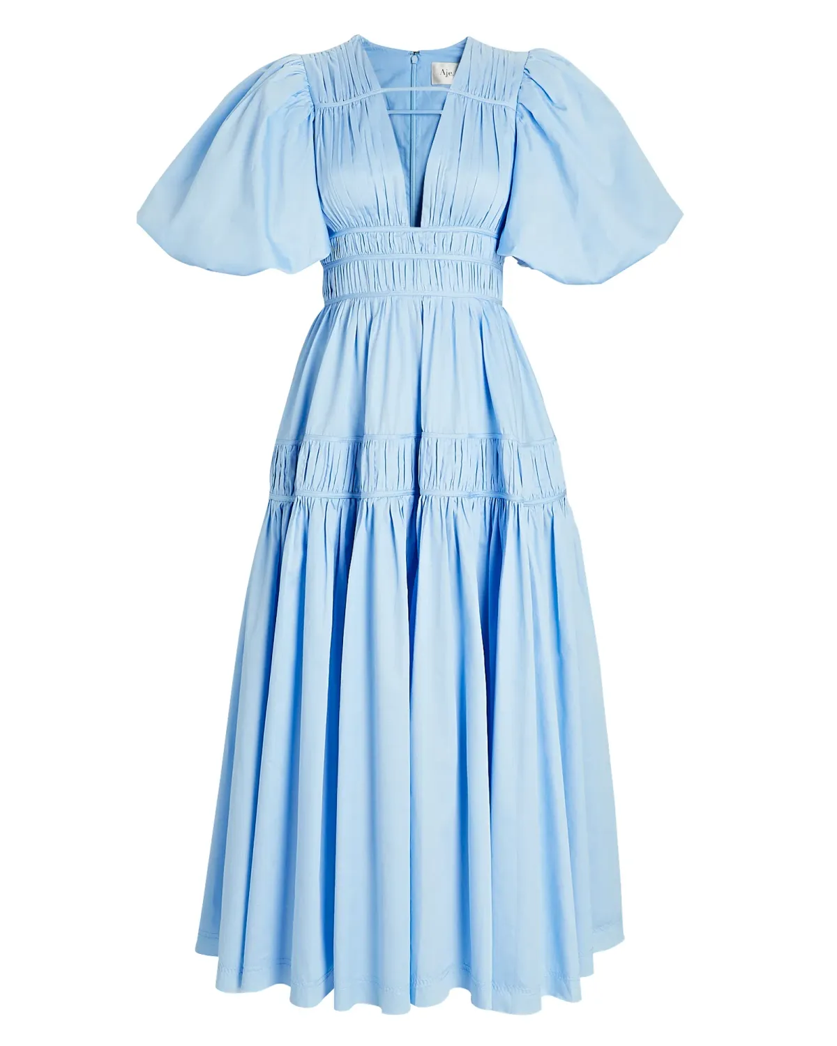 Aje Fallingwater Gathered Midi Dress Light Blue Size L / AU 12 - Image 6