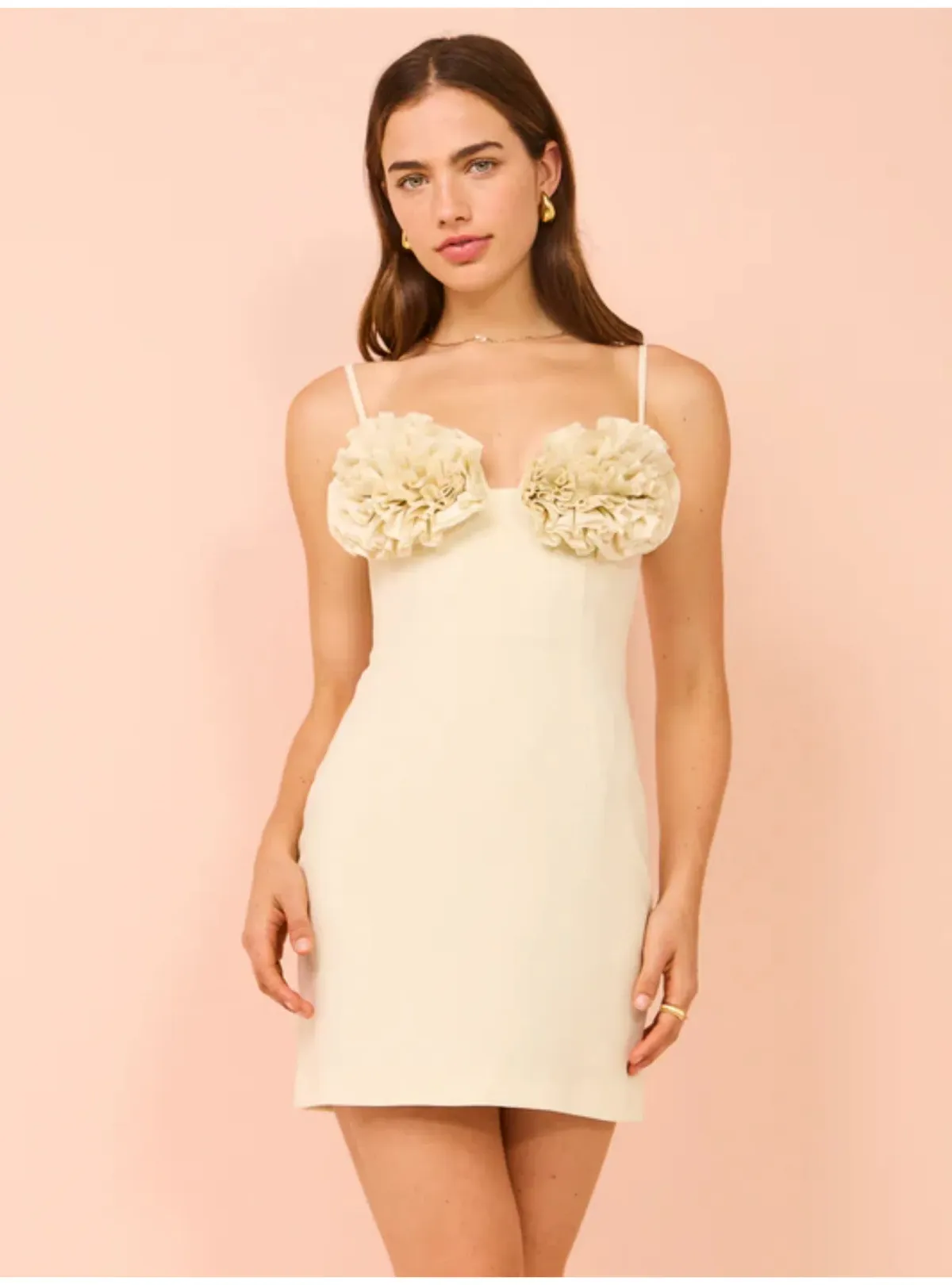 Rachel Gilbert Margot Mini Dress in Coconut Size 1 / AU 8 - Image 2