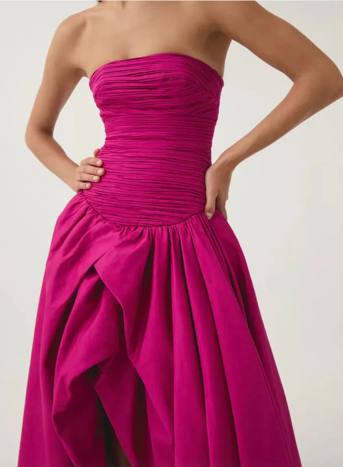 Aje Violette Bubble Hem Maxi Dress Deep Magenta Size 6 - Image 2