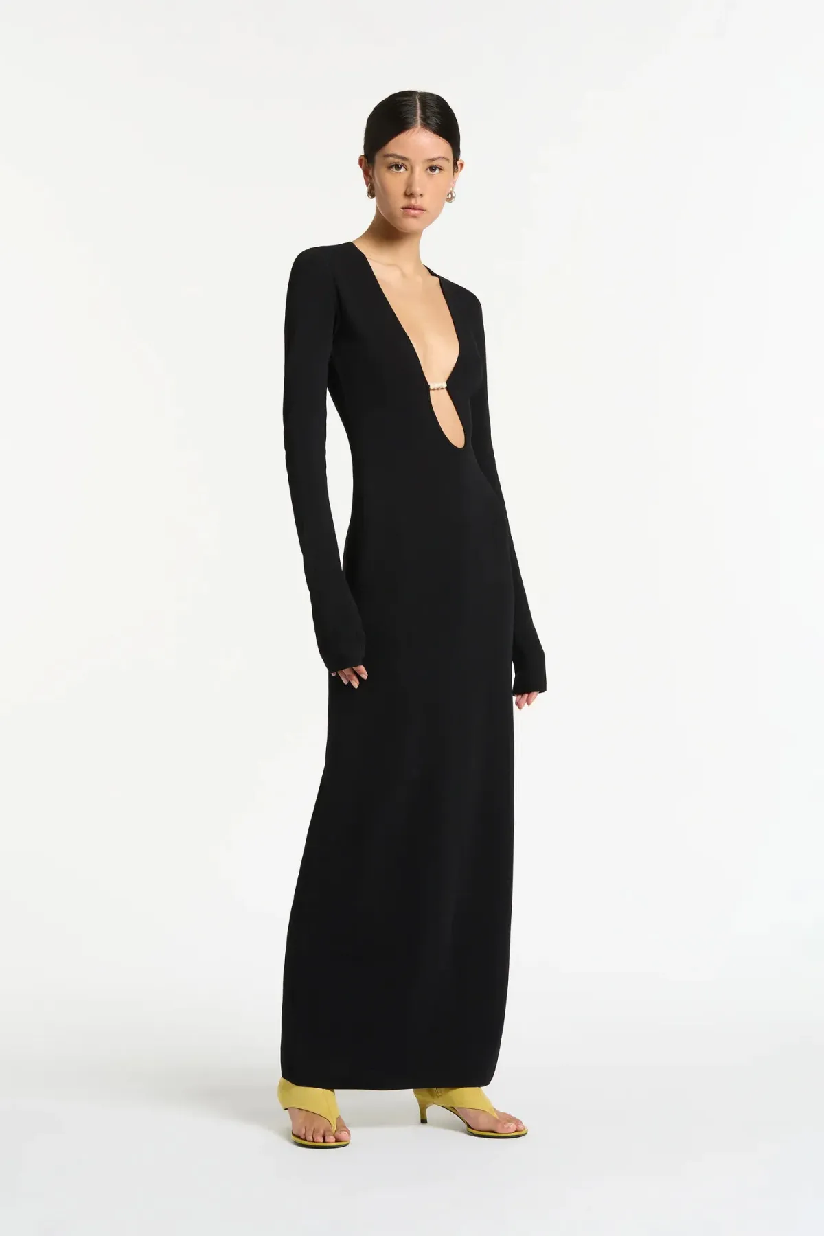 Sir the Label Kinetic Beaded Long Sleeve Maxi Dress Black Size 0 / AU 6 - Image 1