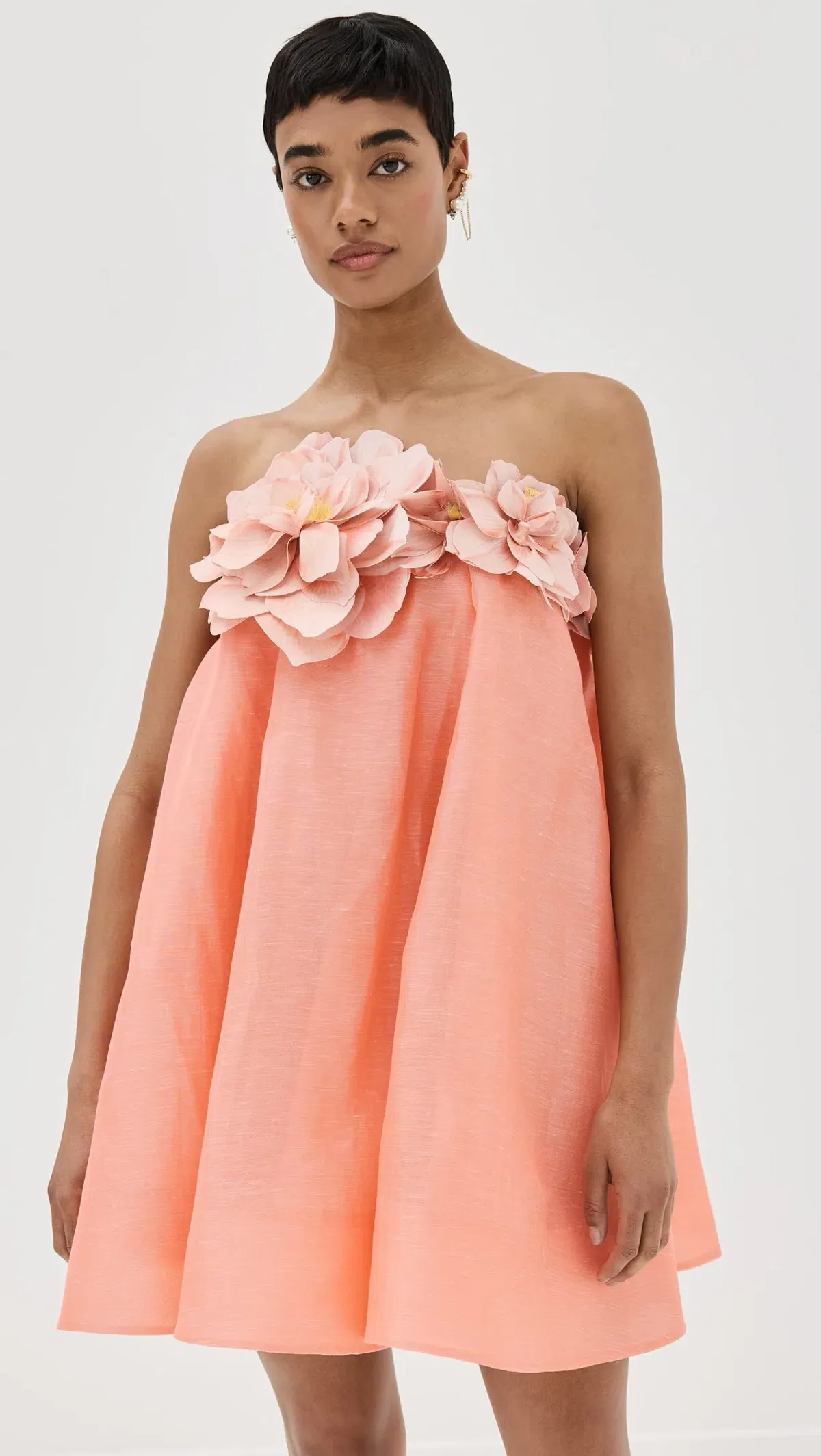 Zimmermann Natura Strapless Mini Dress in Coral Size 0/ AU 8 - Image 2