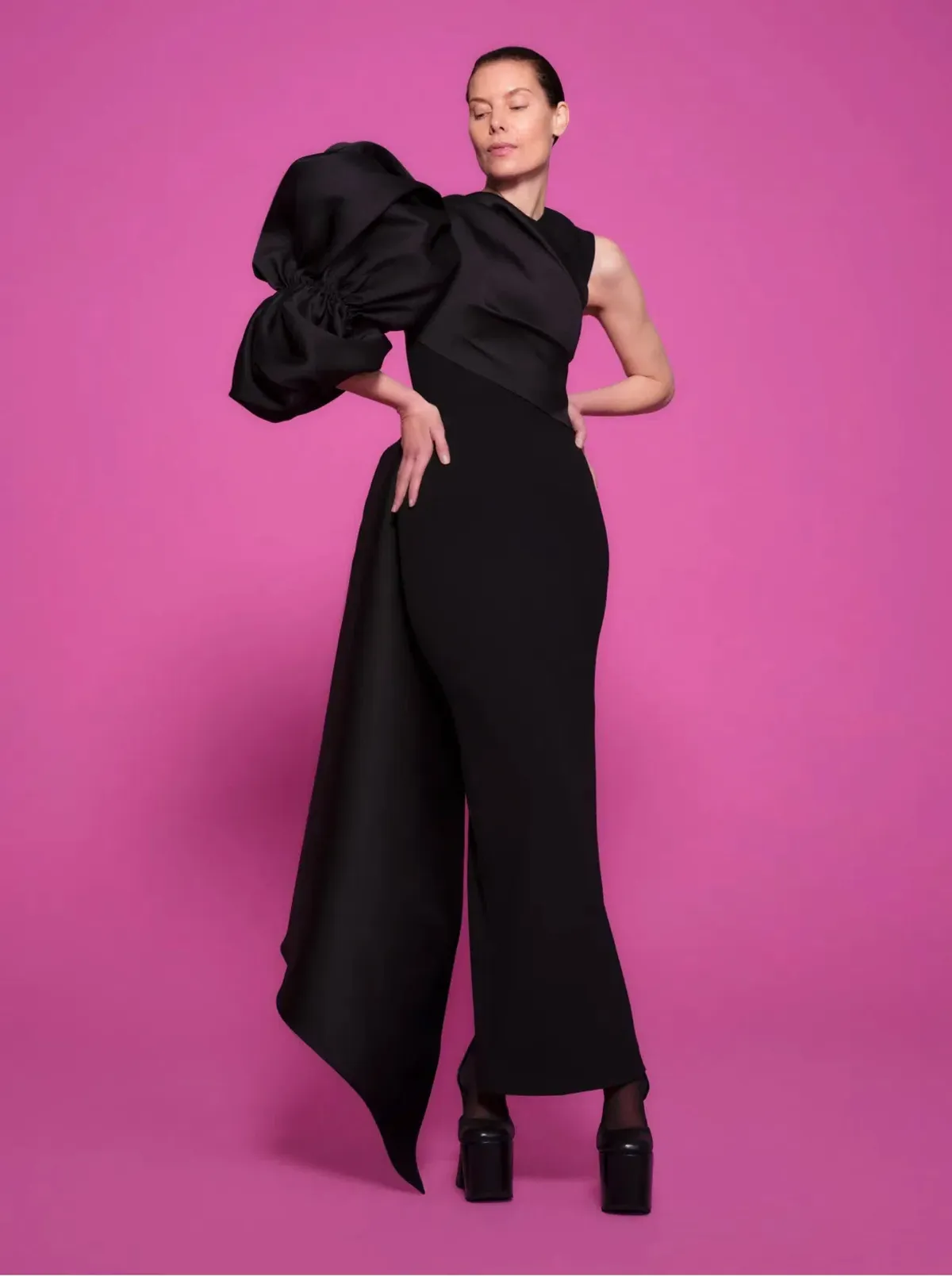 Solace London Moore Maxi Dress in Black Size 8 - Image 1