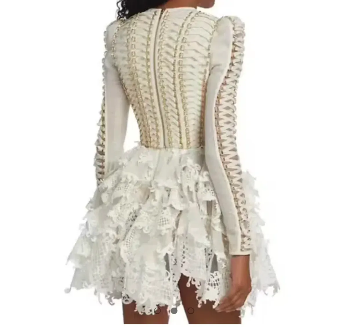 Zimmermann Coaster Corset Laced Dress in Natural Size 0/ Au 8 - Image 3