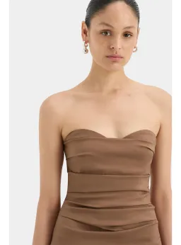 Sir the label Alba Strapless Gown in Mocha Size AU 6 for rent on The Volte - image 4