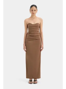 Sir the label Alba Strapless Gown in Mocha Size AU 8 for rent on The Volte - image 1