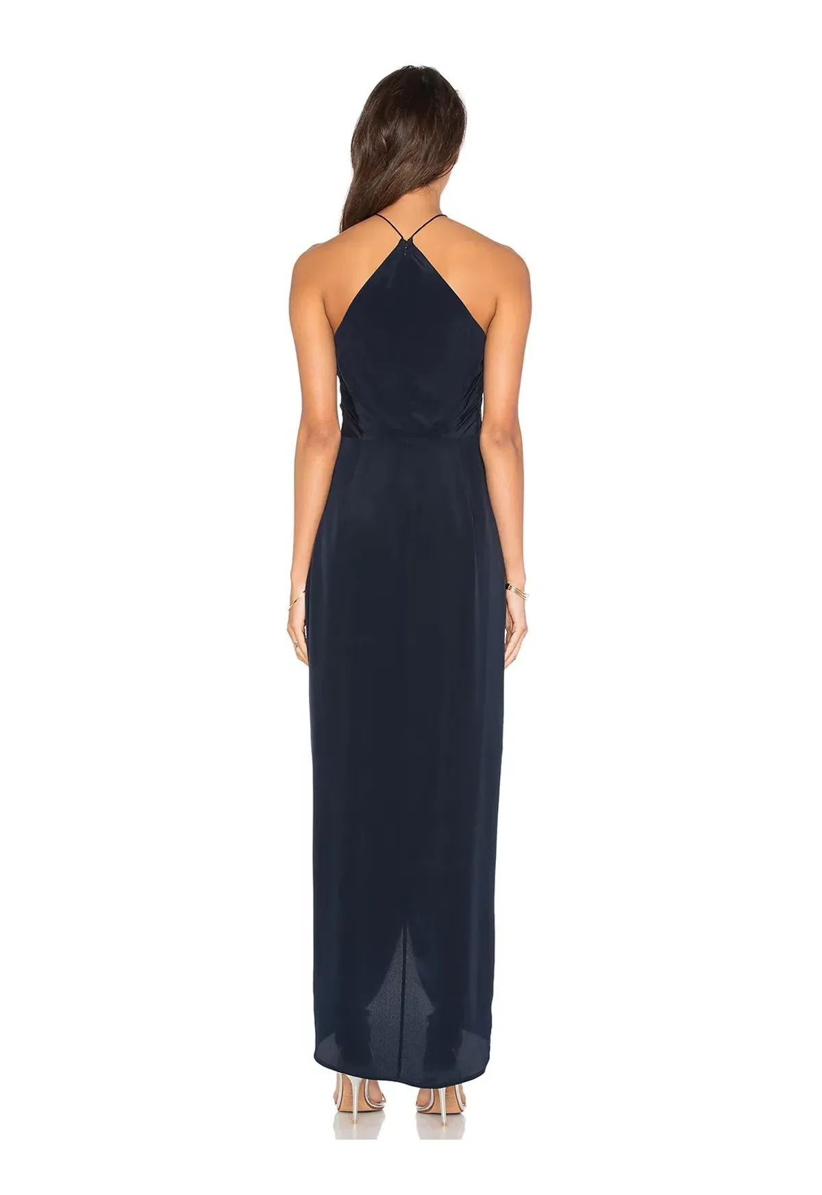 Zimmerman Silk Tuck Long Dress French Navy Size 0/ AU 8 - Image 3