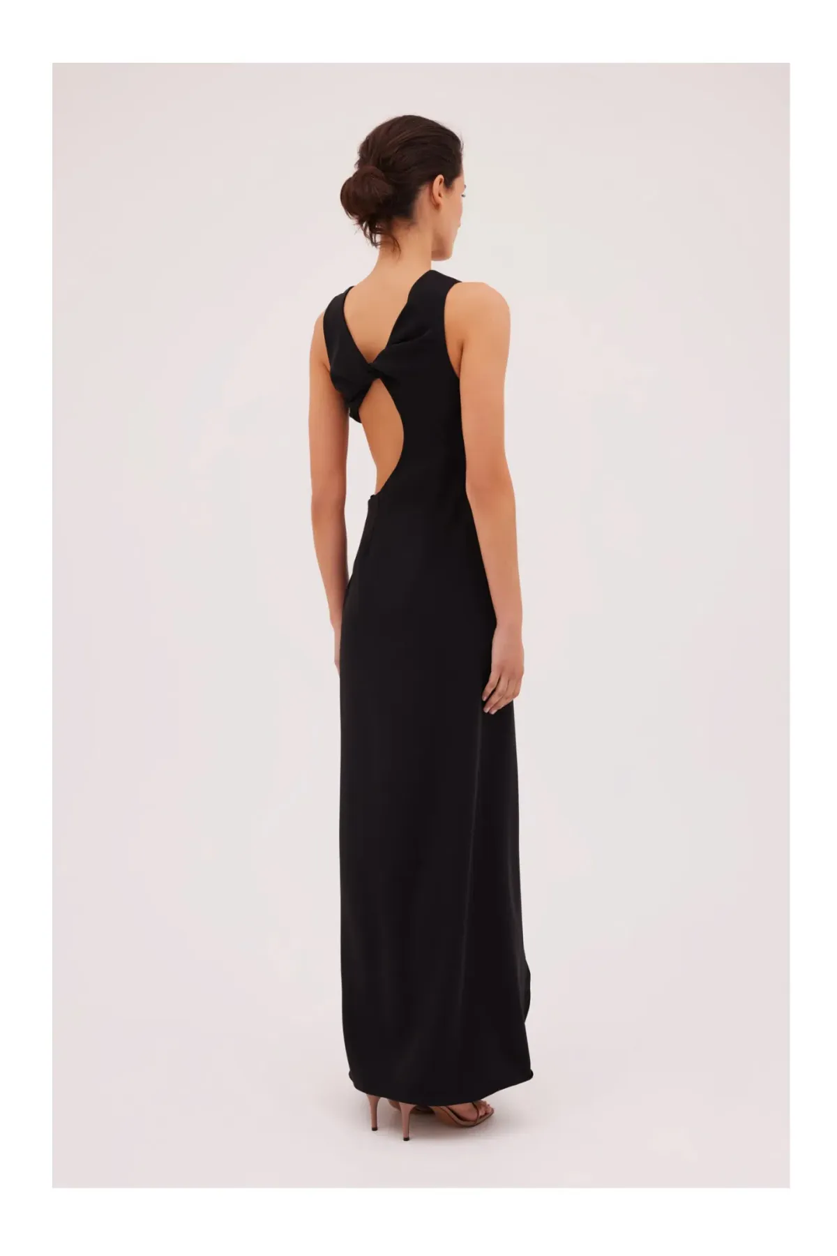 Bianca Spender Jersey Suiting Anchor Gown Black Size 1/ AU 8 - Image 2
