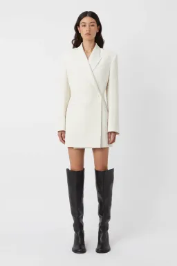 Camilla & Marc Riba Mini Blazer Dress in Cream Size 8 for rent on The Volte - image 1