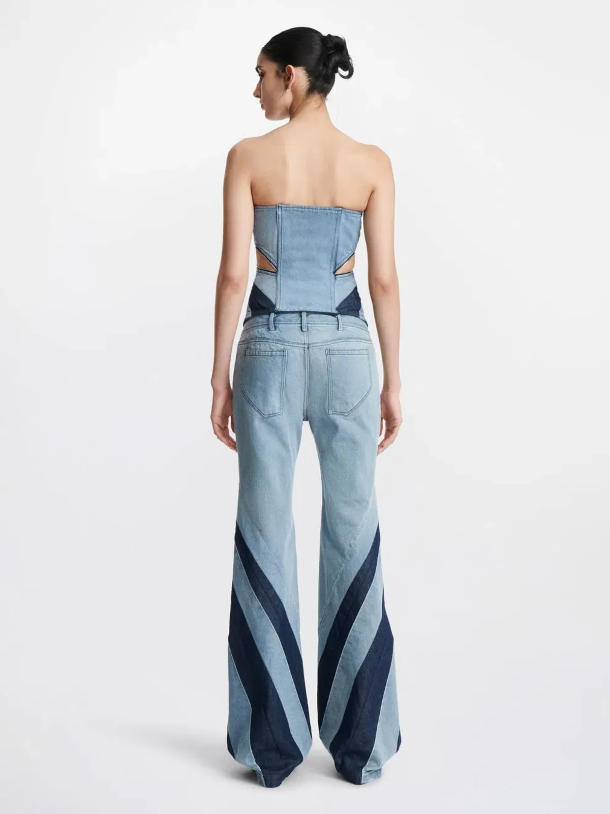 Dion Lee Darted Denim Set Blue Size 8 - Image 4