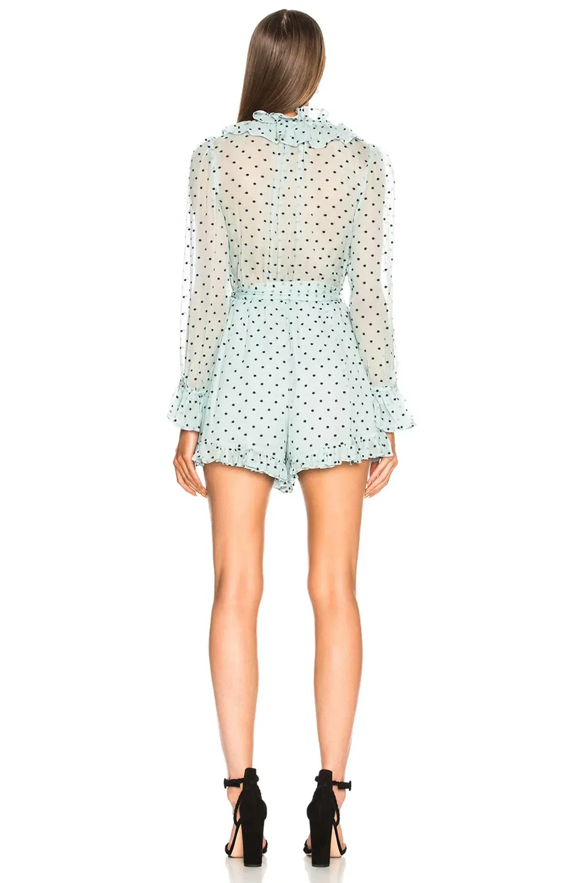 Zimmermann Breeze Ruffle Playsuit Blue Size 2 / Au 12 - Image 2