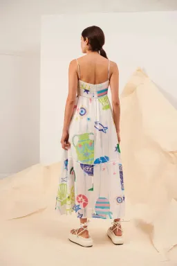 Kate Ford Pella Ladder Bustier Dress Print Size 4 / 14 AU for rent on The Volte - image 3