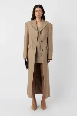 Camilla and Marc Asteria Mini Dress & Coat Set in Tan Brown Size 8 for rent on The Volte - image 1