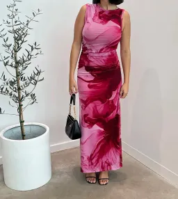 Kookai Rosalia Midi Dress Pink Size 8 for rent on The Volte - image 4