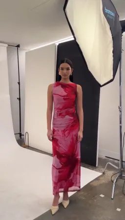 Kookai Rosalia Midi Dress Pink Size 8 for rent on The Volte - image 5