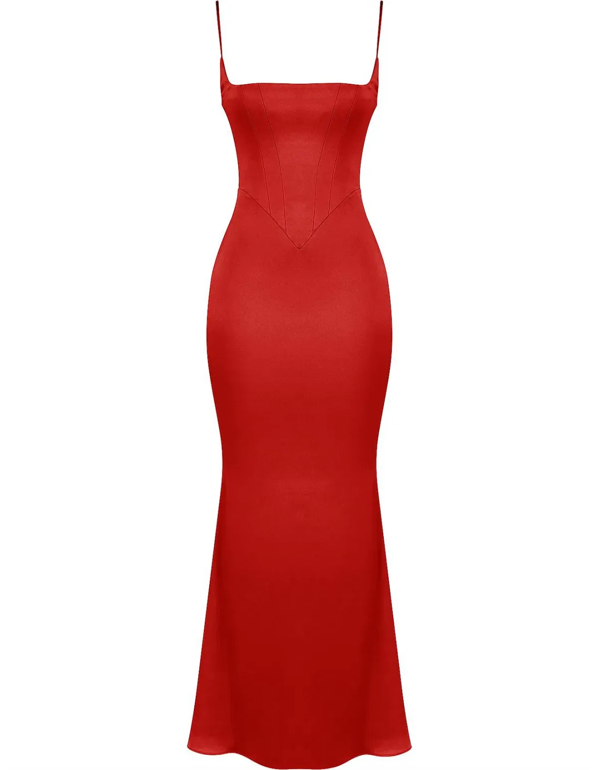 House of CB Olivette Red Rose Satin Corset Maxi Dress Red Size 12 - Image 3