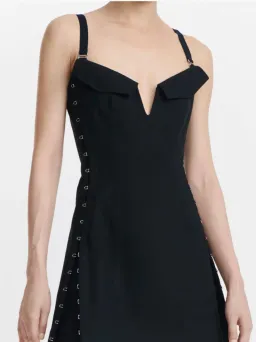 Dion Lee Hook Eye Pocket Dress Black Size 10 for rent on The Volte - image 2