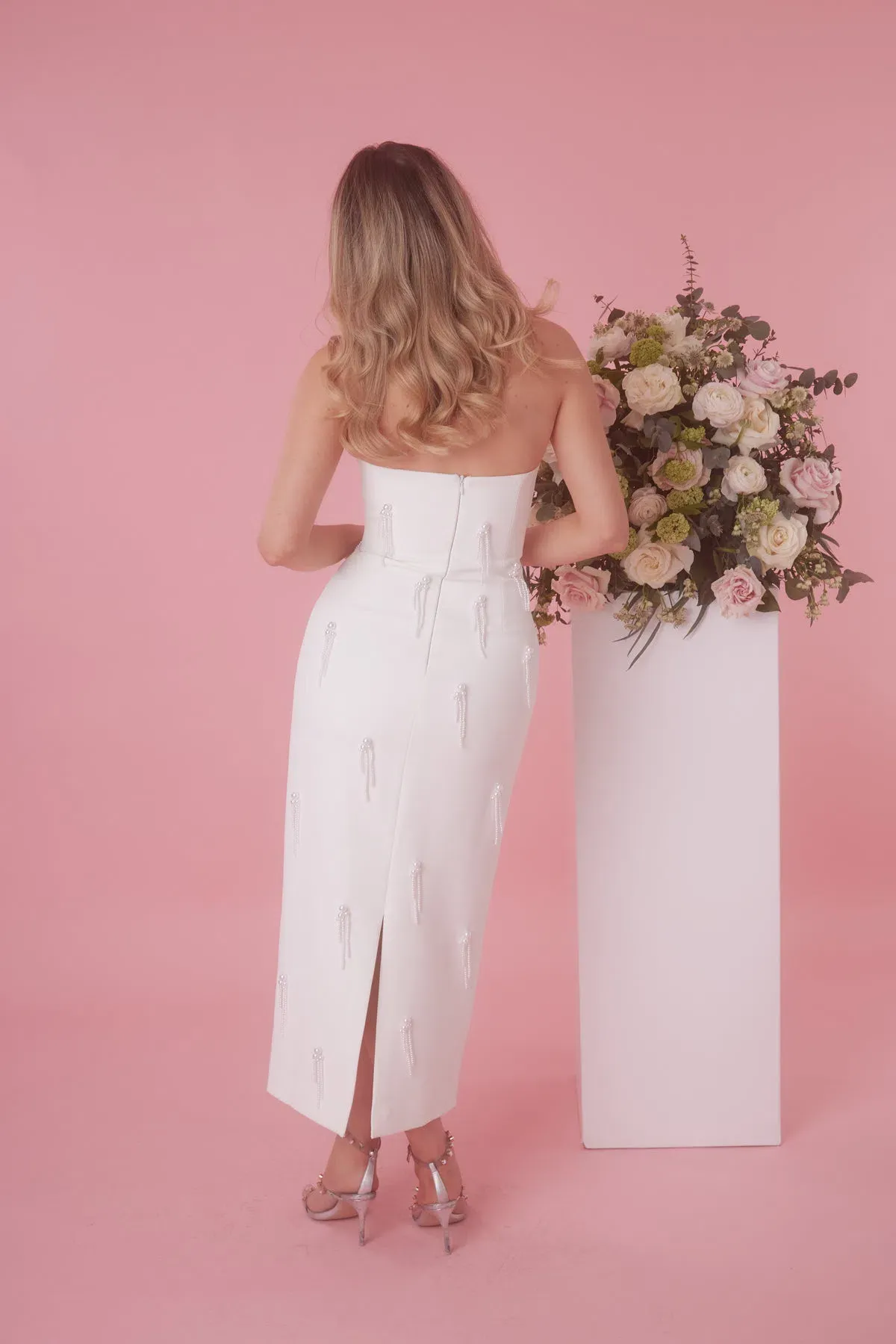 Odd Muse The Ultimate Muse Embellished Midi Dress White Size AU 10 - Image 2