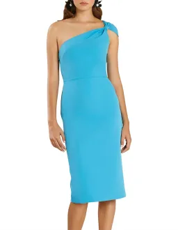 By Johnny Tied Shoulder Midi Dress Blue Size 6 for rent on The Volte - image 1