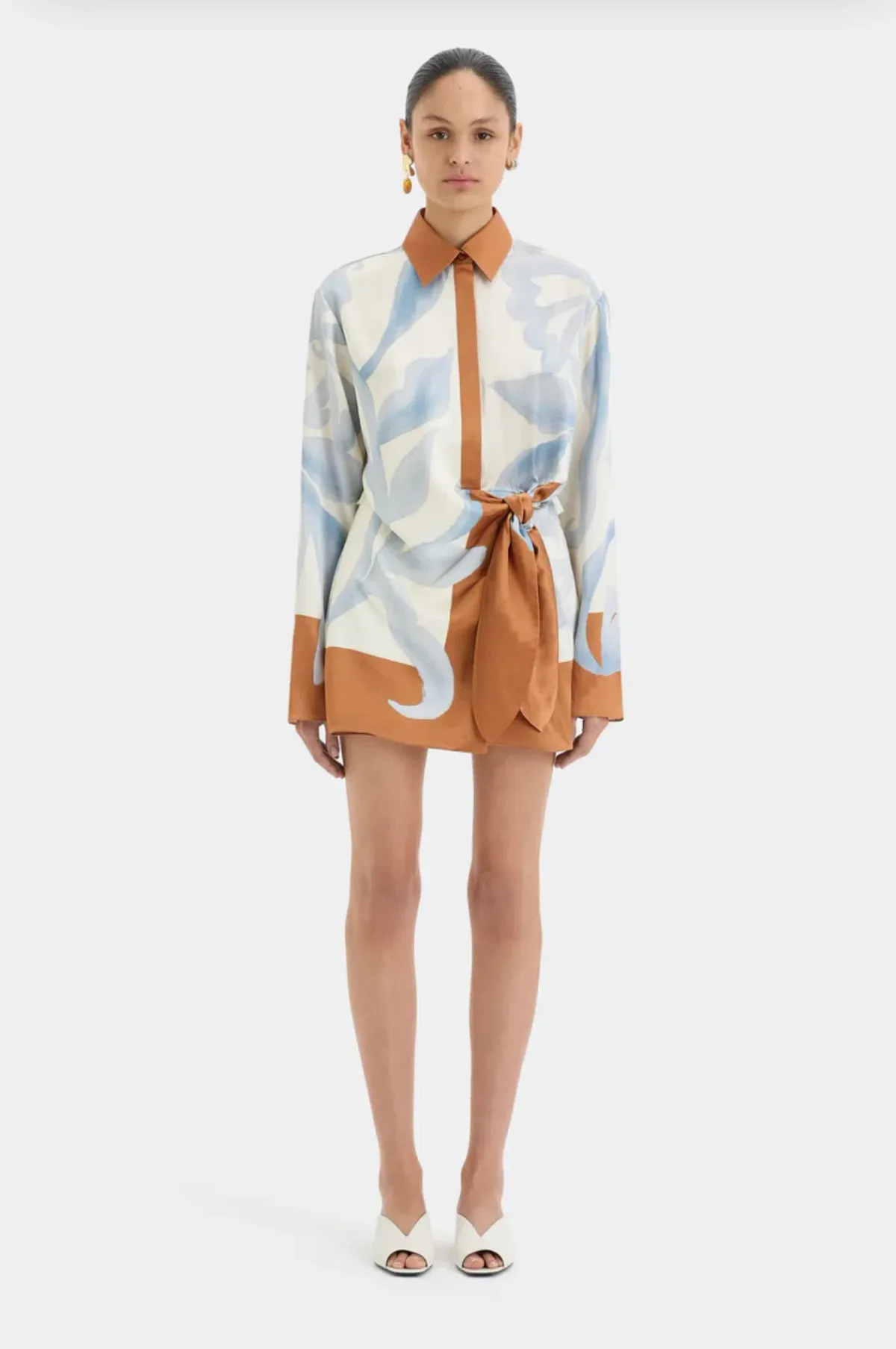 Sir The Label Sorrento Shirt Dress Multi Size 8 - Image 6