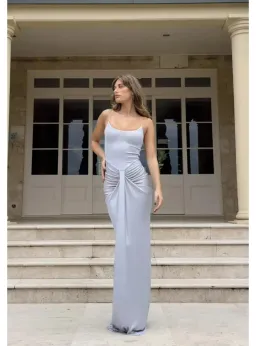 Natalie Rolt Allora Gown Silver Size 2 / AU 10 for rent on The Volte - image 1