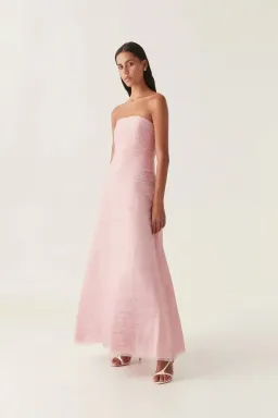Aje Soundscape Maxi Dress Chalk Pink Size 8 for rent on The Volte - image 2