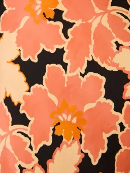 Shona Joy Rosa Silk Plunged Double Strap Maxi Dress in Coral Pink/Multi Size 8 for rent on The Volte - image 5