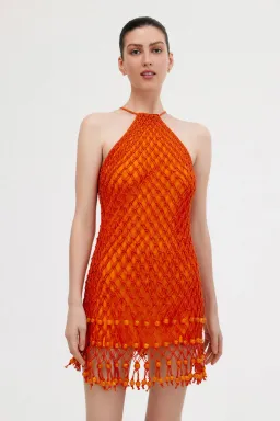 Significant Other Nira Mini Dress in Tangelo Size 10 for rent on The Volte - image 2