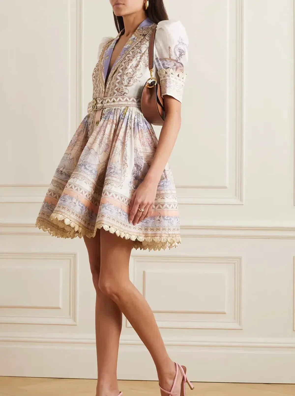 Zimmermann The High Tide Mini Dress in Odyssey Print Size 1 / AU 10 - Image 3