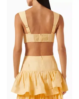 Zimmerman Coaster Bralette and Tiered Skirt Yellow Size 0P / AU 6 for rent on The Volte - image 2