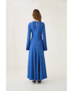 Aje Weylyn Sequin Cuff Maxi Dress Cobalt Blue Size AU 12 for rent on The Volte - image 5