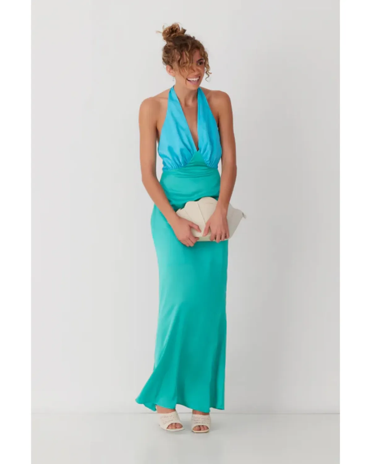 The Wolf Gang Oahu Slip Dress Aquamarine Size AU 8 - Image 5