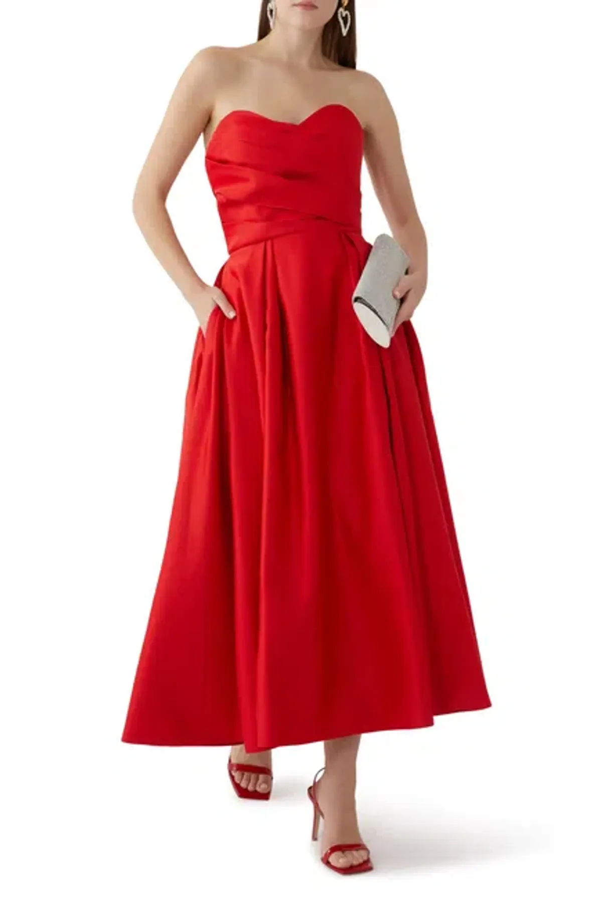 Leo Lin Jessica Bustier Gown Red Size AU 10 - Image 1