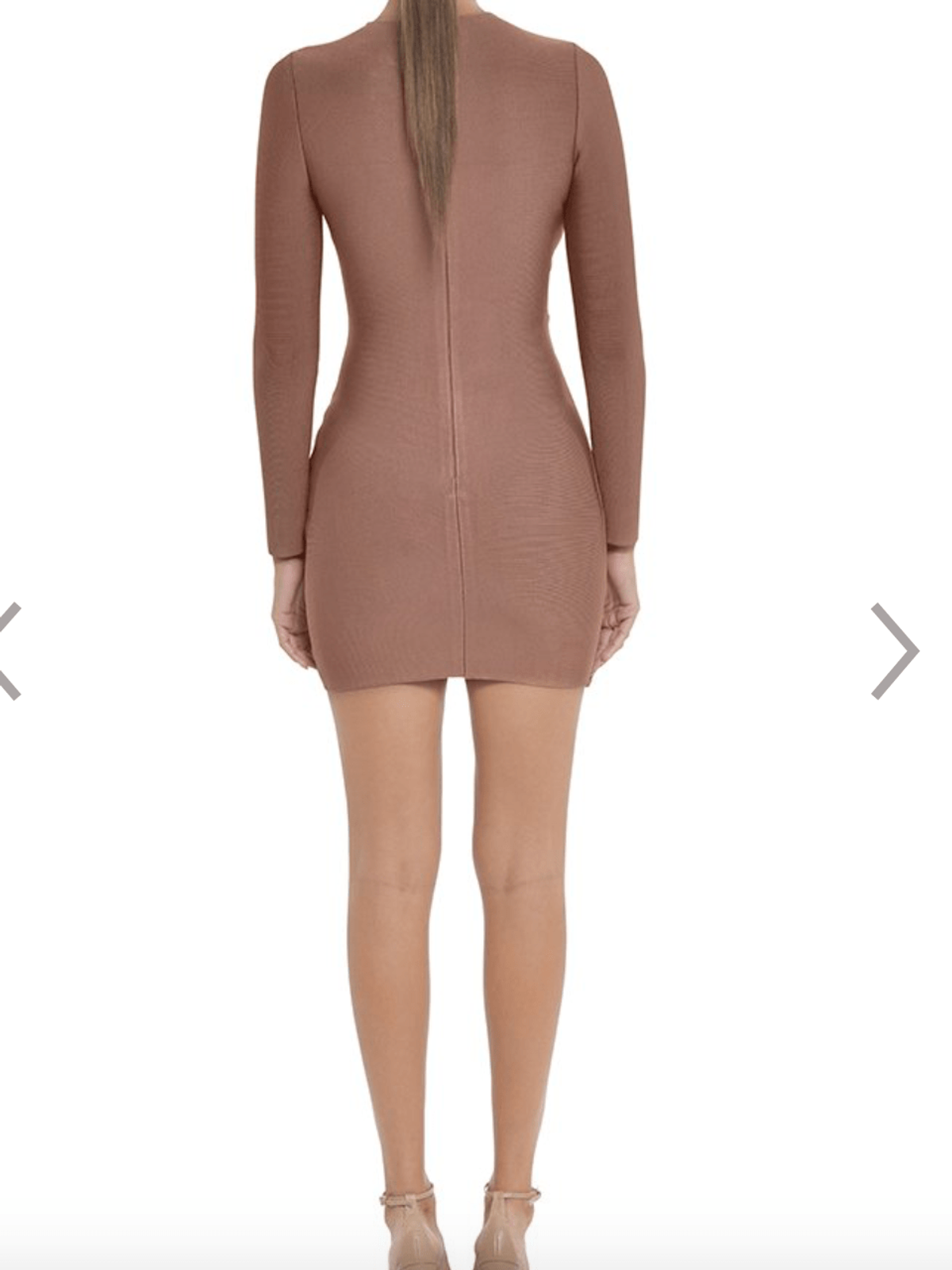 MISHA Drew Bandage Mini Dress Nude Size 6/XS - Image 2