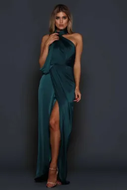 Elle Zeitoune William Dress Emerald Green Size 8 for rent on The Volte - image 1
