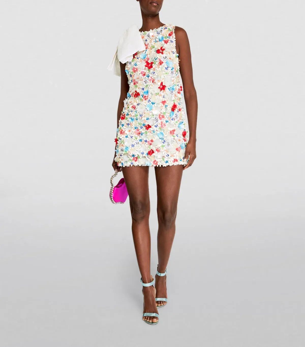 Rachel Gilbert Koko Mini Dress Beaded Multi Size 12 - Image 1