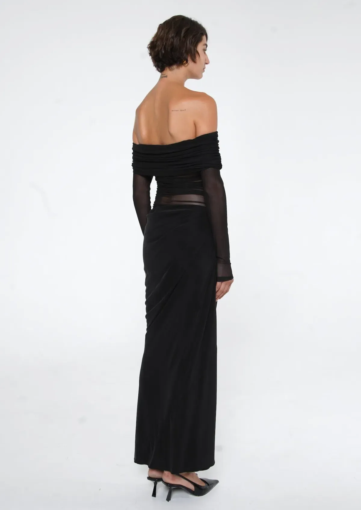 Benni Yasmin Off-Shoulder Maxi Dress Black Size 10 - Image 2
