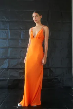 Paris Georgia Elemental Bernie Slip Dress Vivid Orange Size XS / AU 6 for rent on The Volte - image 2