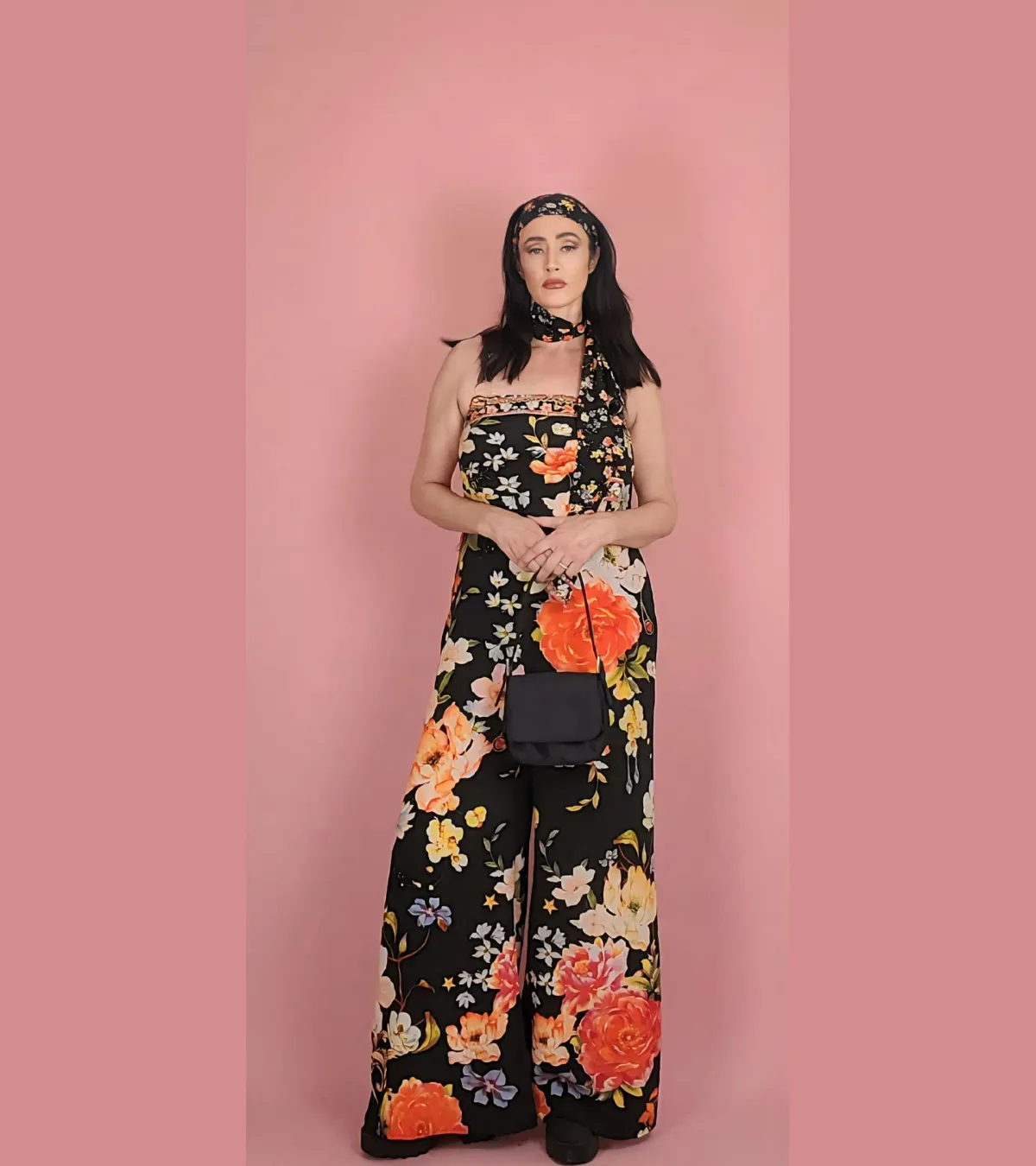 Camilla Secret History Tie Waist Strapless Jumpsuit Floral Size S/ AU 10 - Image 2