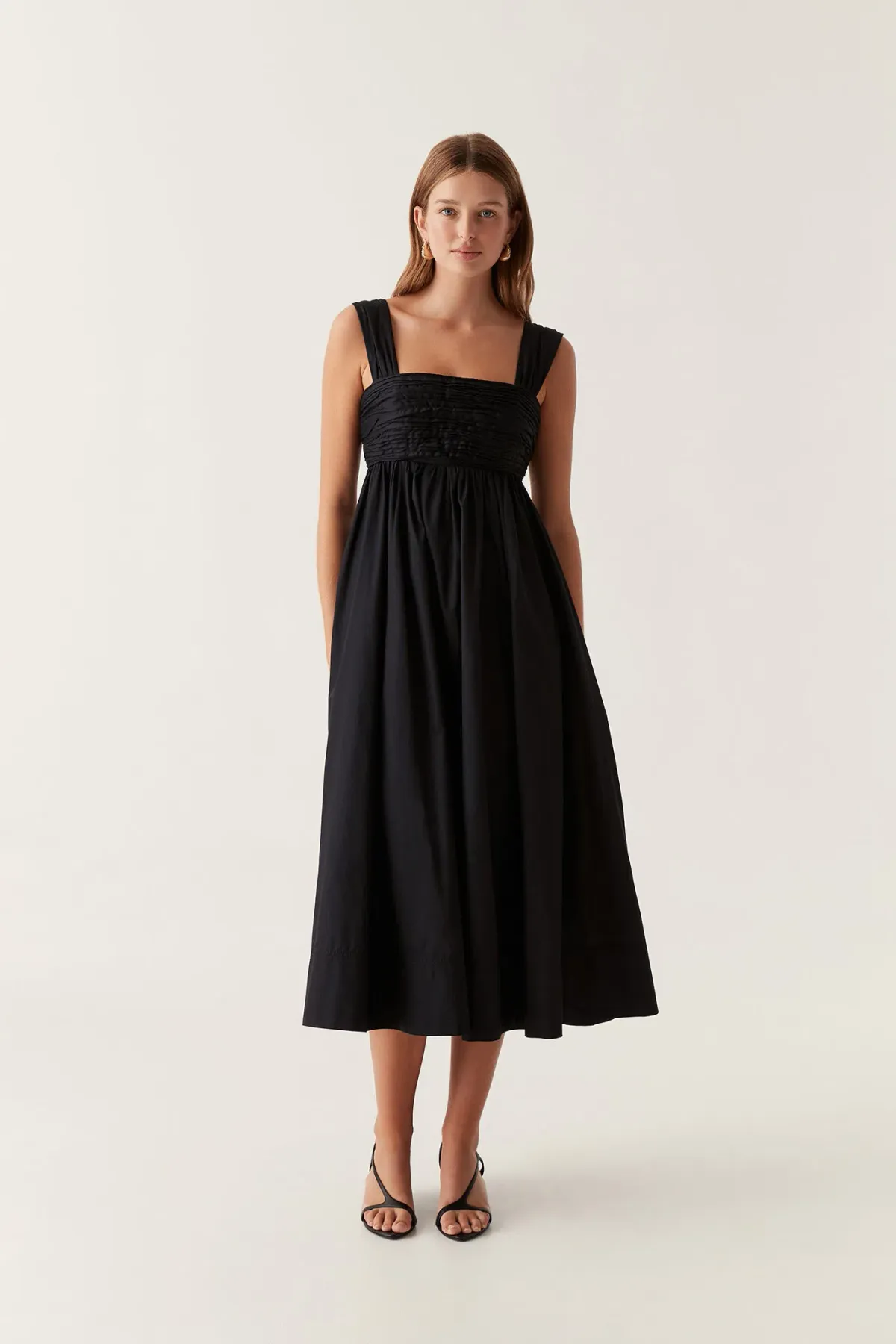 Aje Nova Tie Back Midi Dress Black Size 12 - Image 1