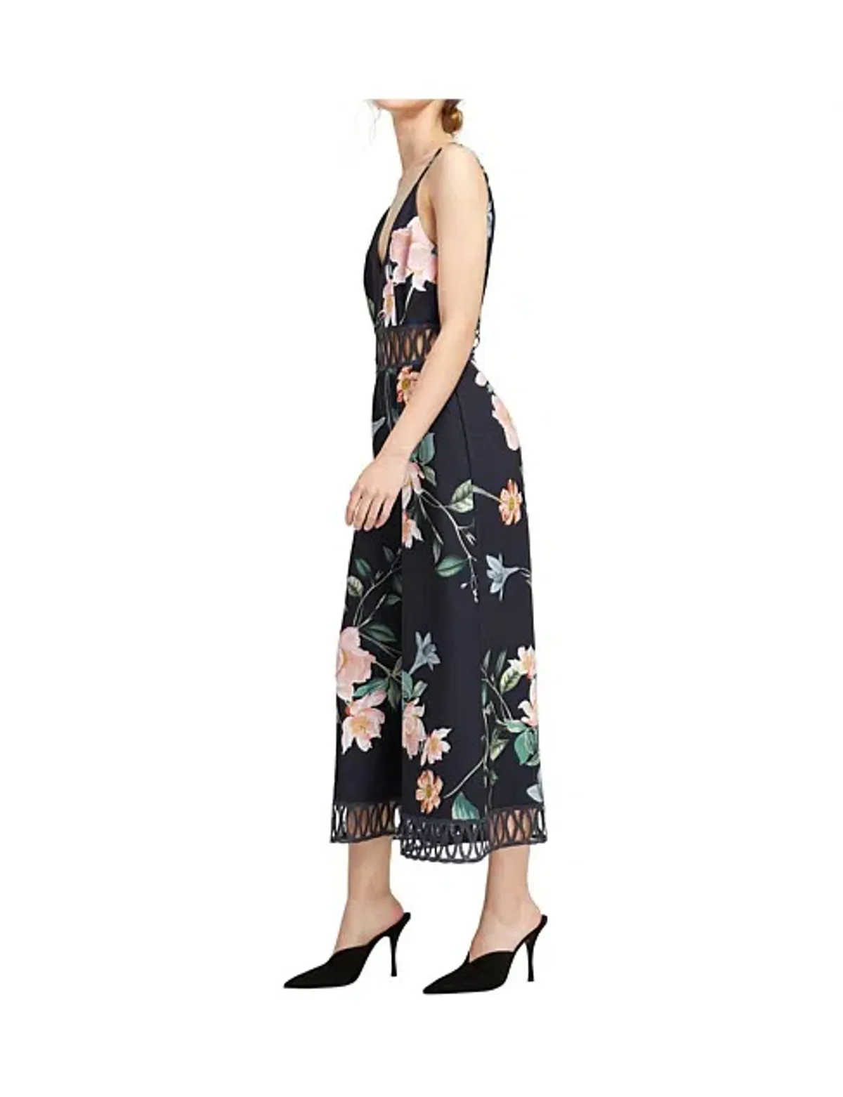 Keepsake Whispers Jumpsuit Navy garden Floral Size M/ AU 10 - Image 5