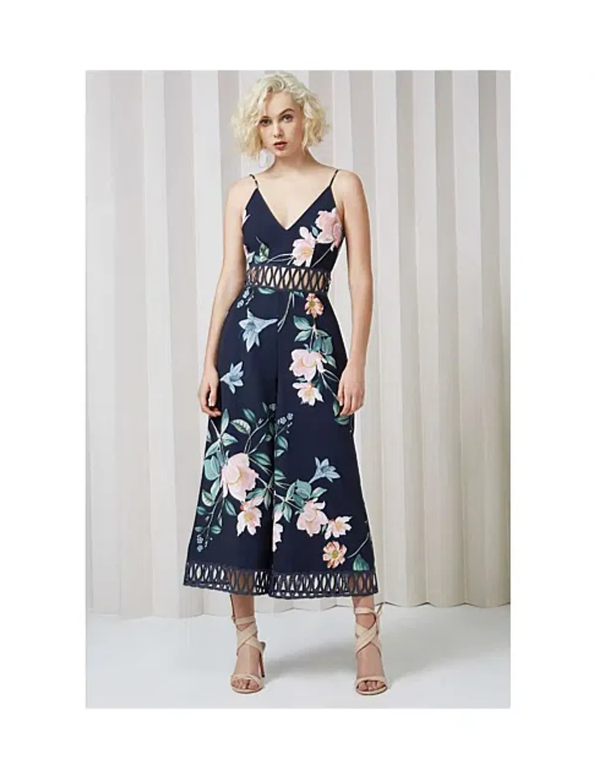 Keepsake Whispers Jumpsuit Navy garden Floral Size M/ AU 10 - Image 1