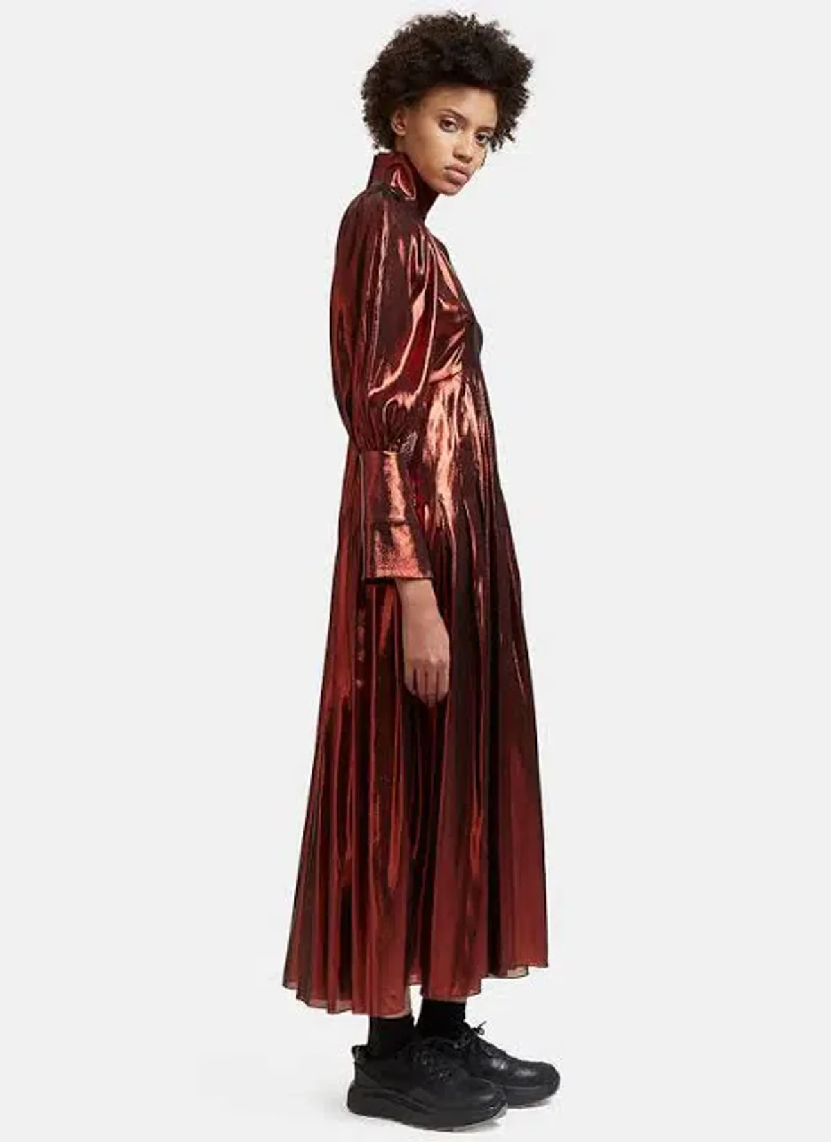 Ellery Red Silk Blend Lamé Dress Red Size 6 - Image 3